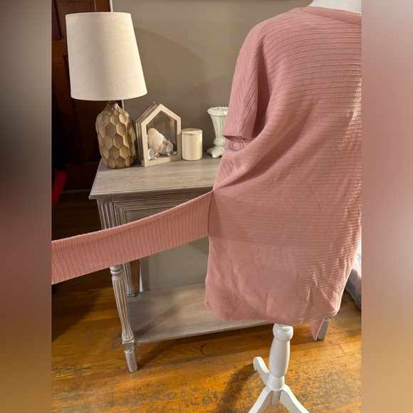 NWT Tahari Tie Ribbed Tee - Picture 3 of 6